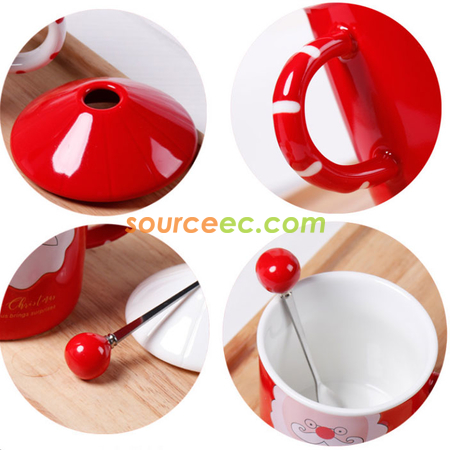 Customization 380ML Santa Ceramic Mug Corporate Gifts