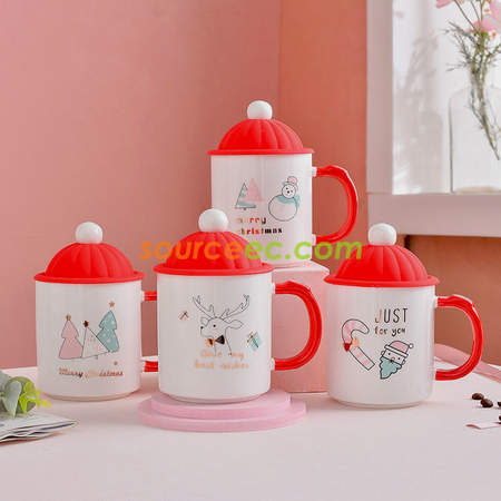 Customization 420ML Christmas Ceramic Mug Corporate Gifts