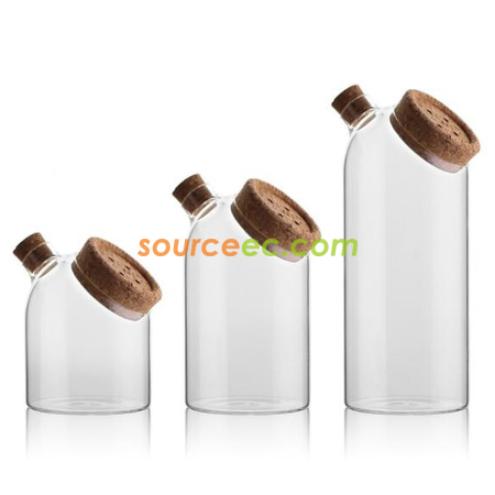 Customization Glass Sealed Jar With Cork Stopper Corporate Gifts