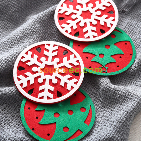 Customization Hollow Round Felt Coaster Corporate Gifts