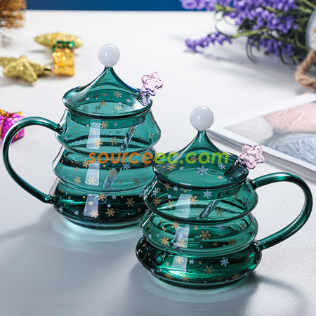 Customization Christmas Tree Glass Corporate Gifts