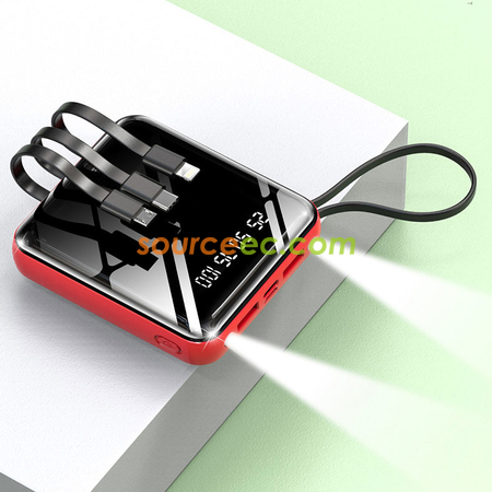 Customization 10000mAh Power Bank with In-Built Type C / Micro / Lightning Corporate Gifts