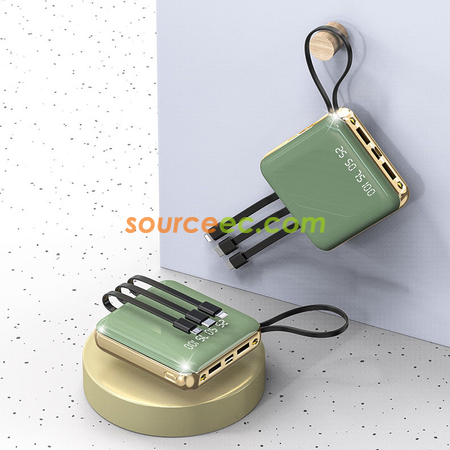 Customization 10000mAh Power Bank with In-Built Type C / Micro / Lightning Corporate Gifts