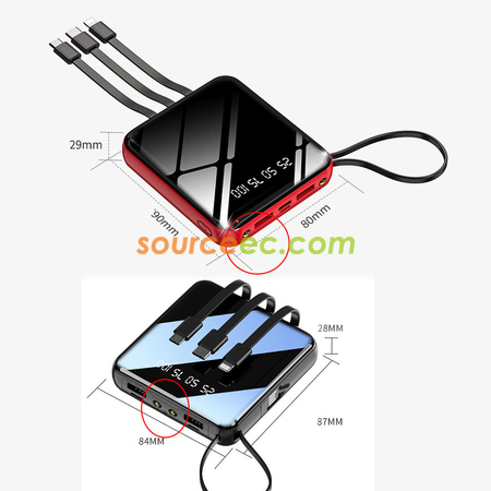 Customization 10000mAh Power Bank with In-Built Type C / Micro / Lightning Corporate Gifts
