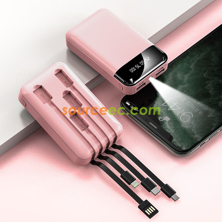 Customization 10000mAh Power Bank with In-Built Type C / Micro / Lightning Corporate Gifts