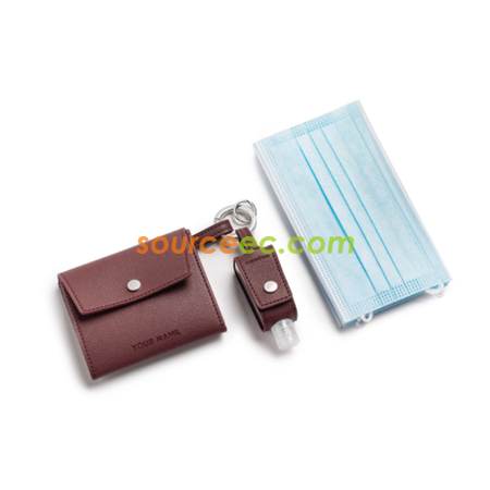 Customization PU Storage Bag For Hand Sanitizer And Mask Corporate Gifts
