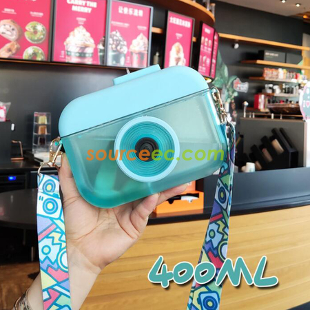 Customization Creative Camera Straw Plastic Juice Cup Corporate Gifts