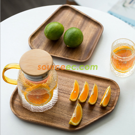 Customization Irregular Solid Wood Dinner Plate Corporate Gifts