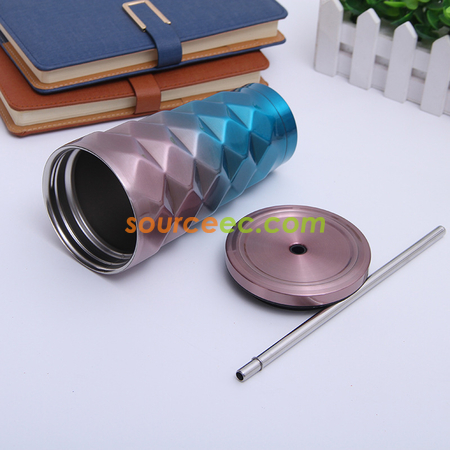 Customization 500ML Stainless Steel Coffee Thermos with Straw Corporate Gifts