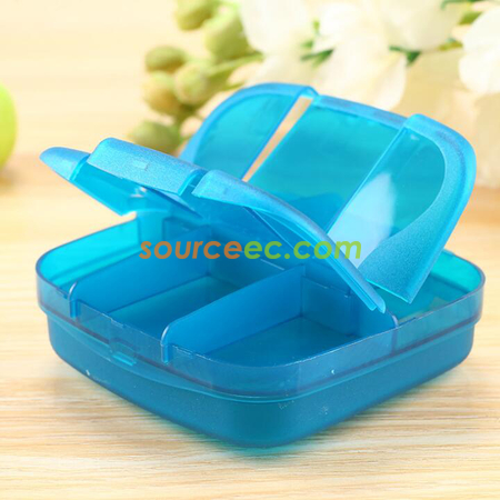 Customization 6 Days Plastic Pill Box With Protective Bag Corporate Gifts