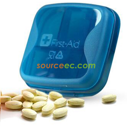Customization 6 Days Plastic Pill Box With Protective Bag Corporate Gifts