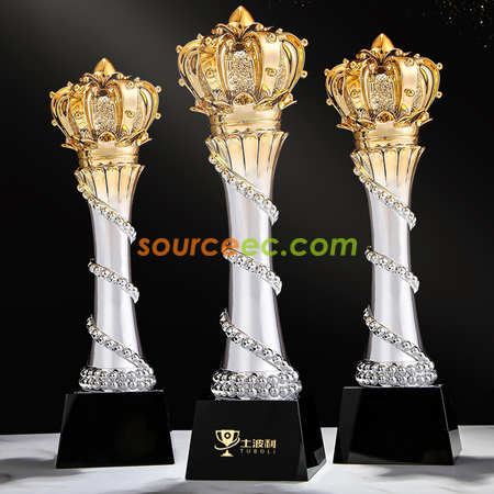 Crown Resin Crystal Trophy