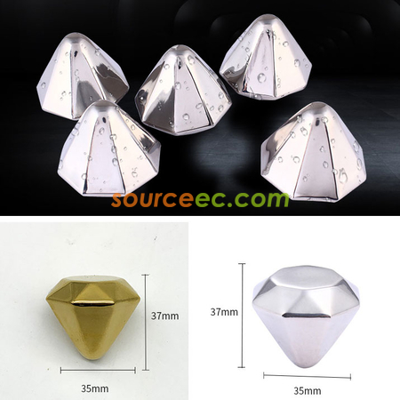 Customization Diamond-shaped Stainless Ice Cube Corporate Gifts