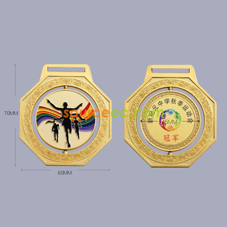 Customization Rotating marathon Medal Corporate Gifts