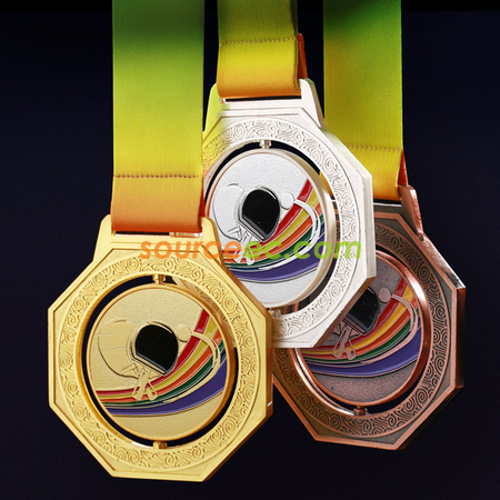 Customization Rotating Table Tennis Medal Corporate Gifts