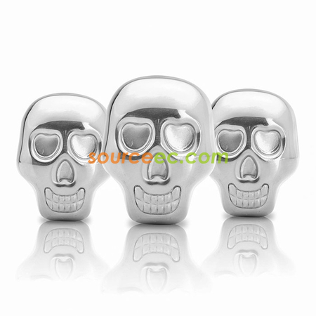 Customization Stainless Steel Skeleton Metal Ice Cubes Corporate Gifts