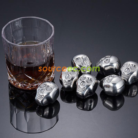 Customization Stainless Steel Skeleton Metal Ice Cubes Corporate Gifts