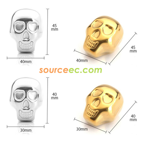 Customization Stainless Steel Skeleton Metal Ice Cubes Corporate Gifts