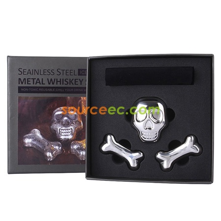 Customization Stainless Steel Bone Metal Ice Cubes Corporate Gifts
