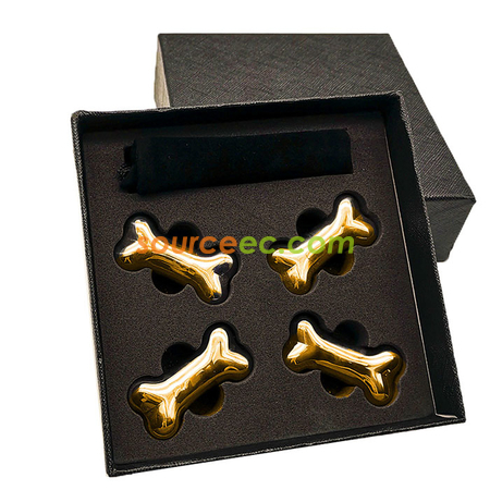 Customization Stainless Steel Bone Metal Ice Cubes Corporate Gifts