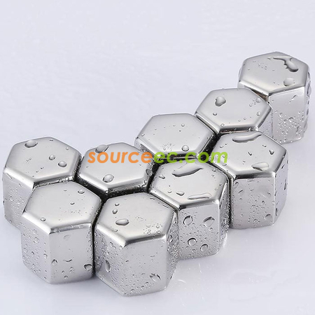 Customization Hexagon Metal Ice Cubes Corporate Gifts