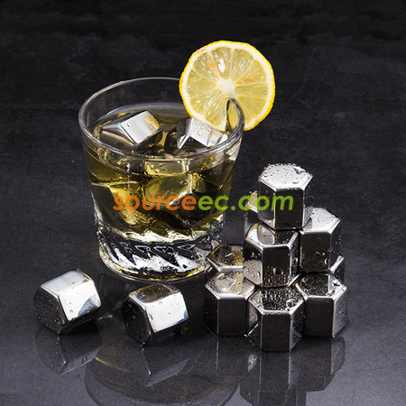 Customization Hexagon Metal Ice Cubes Corporate Gifts