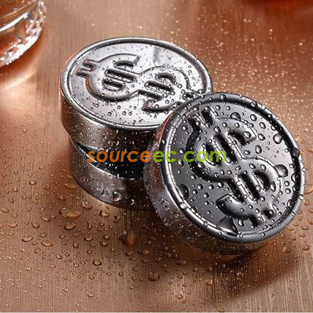 Coins Whisky Stones Ice Cubes