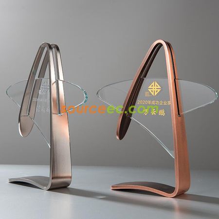 Customization Creative Gold/Silver/Bronze And Crystal Metal Trophy Corporate Gifts