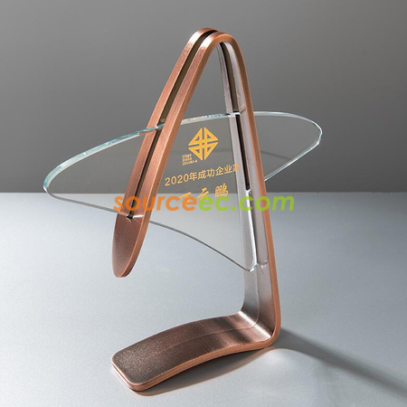 Customization Creative Gold/Silver/Bronze And Crystal Metal Trophy Corporate Gifts