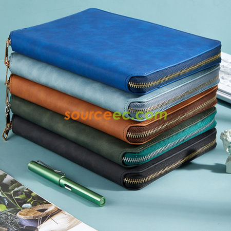 Customization PU Notebook With Zipper Corporate Gifts