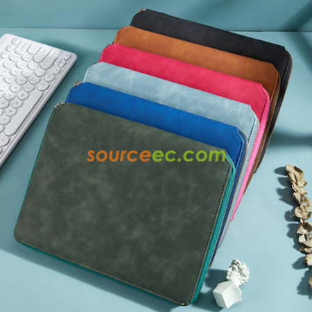 Customization PU Notebook With Zipper Corporate Gifts