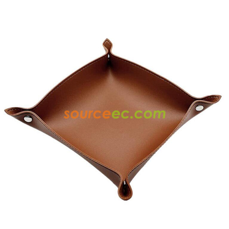 Creative Quartet Faux Leather Storage Tray