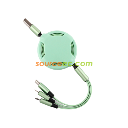 Customization Silicone Three In One Telescopic Charging Line Corporate Gifts