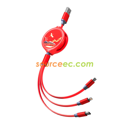Customization Makaron Three In One Telescopic Data Line Corporate Gifts