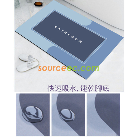 Customization Diatomaceous Earth Absorbent Fast Drying Bath Mat Corporate Gifts
