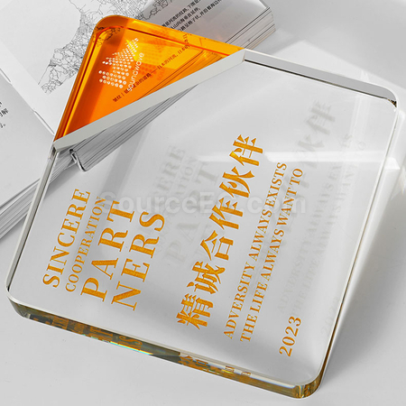 Customization Two Colour Crystal Trophy Corporate Gifts