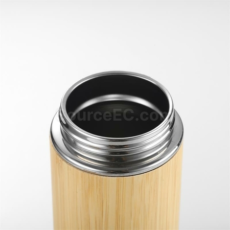 Customization Portable Bamboo Shell Thermos Cup With Cover Corporate Gifts