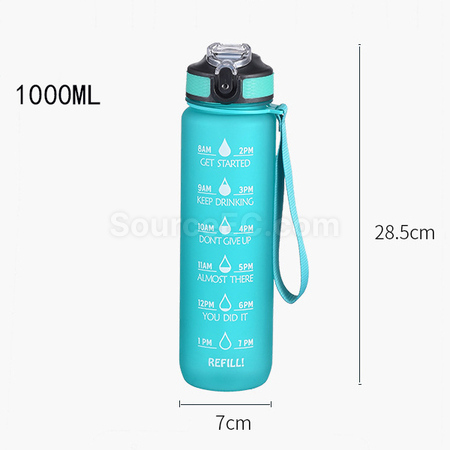 Customization 1000ML Frosted Portable Water Bottle Corporate Gifts