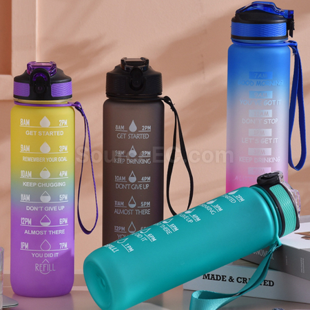 Customization 1000ML Frosted Portable Water Bottle Corporate Gifts