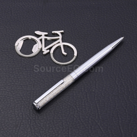 Customization Bicycle key Chain Metal Pen Set Corporate Gifts