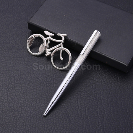 Customization Bicycle key Chain Metal Pen Set Corporate Gifts