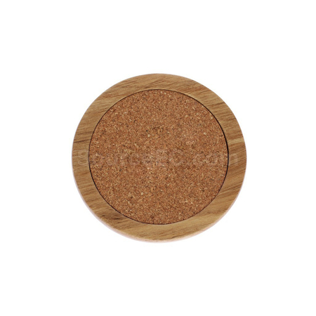 Customization Bamboo Wood Absorbent Coaster Corporate Gifts