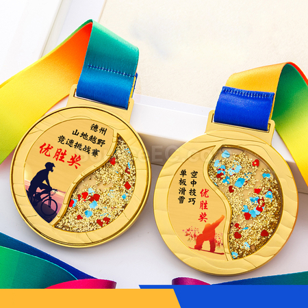 Customization Metal Quicksand Medal Corporate Gifts