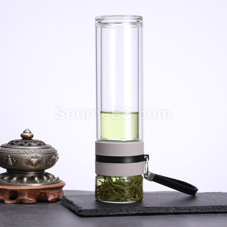 Customization Portable Glass Mug with Infuser Corporate Gifts