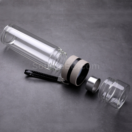 Customization Portable Glass Mug with Infuser Corporate Gifts