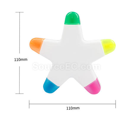 Customization Five Pointed Star Highlighter Corporate Gifts