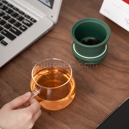 Customization Zhaocai Cat Glass Tea Cup Corporate Gifts