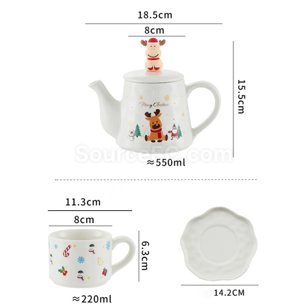 Customization Christmas Ceramic Cup Set Corporate Gifts
