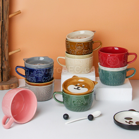 Customization Japanese Teacup with Lid Corporate Gifts