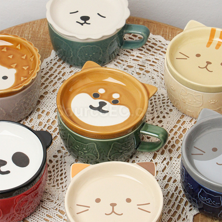 Customization Japanese Teacup with Lid Corporate Gifts